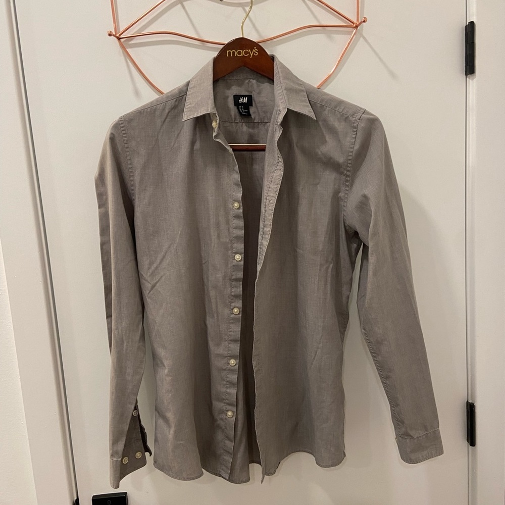 H&M gray dress shirt